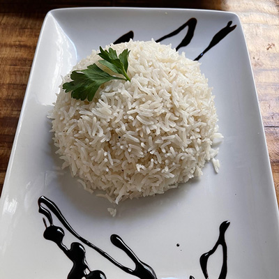 arroz blanco sabor na brasa